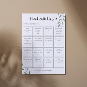 Wedding Bingo with Eucalyptus Design – Elegant Game for Weddings – PDF Download for Guest Entertainment