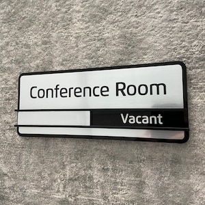 Can Be Moved Custom Busy - Available Conference Room Door Sign, Variable Sign, Office Sign