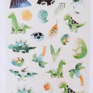 Adesivi dinosauri, adesivi ecologici per bambini, 100% biodegradabili e compostabili