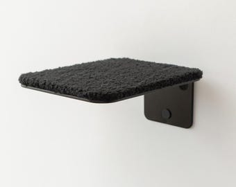 Wall Mounted Cat Steps, Metal Frame, Plush Pad, Cat Furniture
