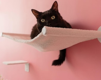 Rede de parede moderna para gatos: móveis flutuantes para camas de gatos