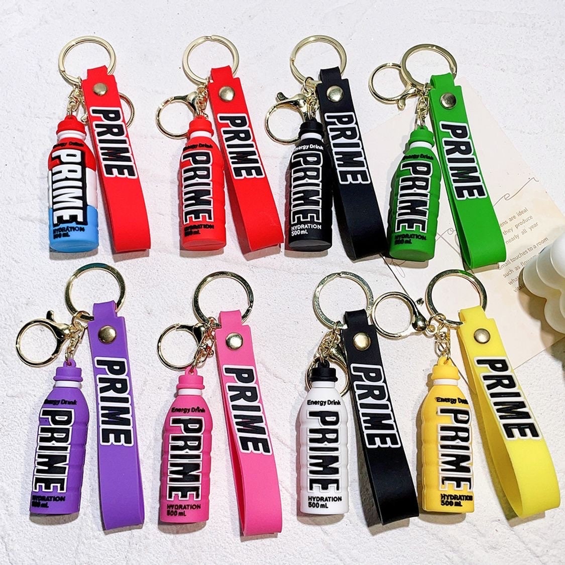 Prime Keyring Various Colours Etsy UK