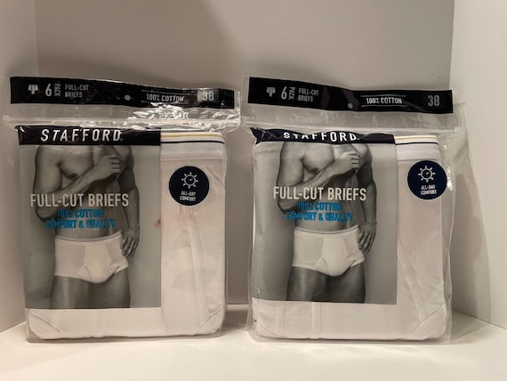 Stafford 4 Pack 100% Cotton Full-Cut Briefs White