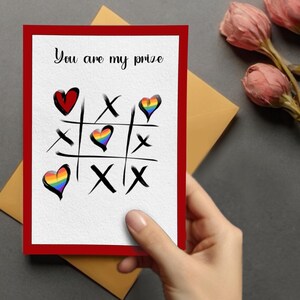Cartes postales lesbiennes de la Saint-Valentin, téléchargement numérique de carte postale de Saint-Valentin LGBT, carte postale de la Saint-Valentin de la fierté, carte postale de coeurs lgbt