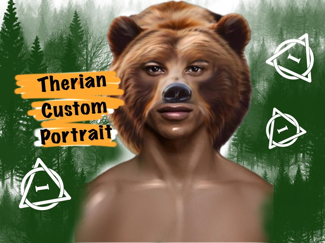 Custom Therian Portrait From Photo Personalized Therian Art Masks ...