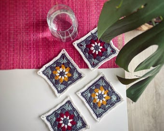Posavasos de crochet hechos a mano