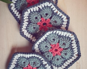 Posavasos de crochet hechos a mano