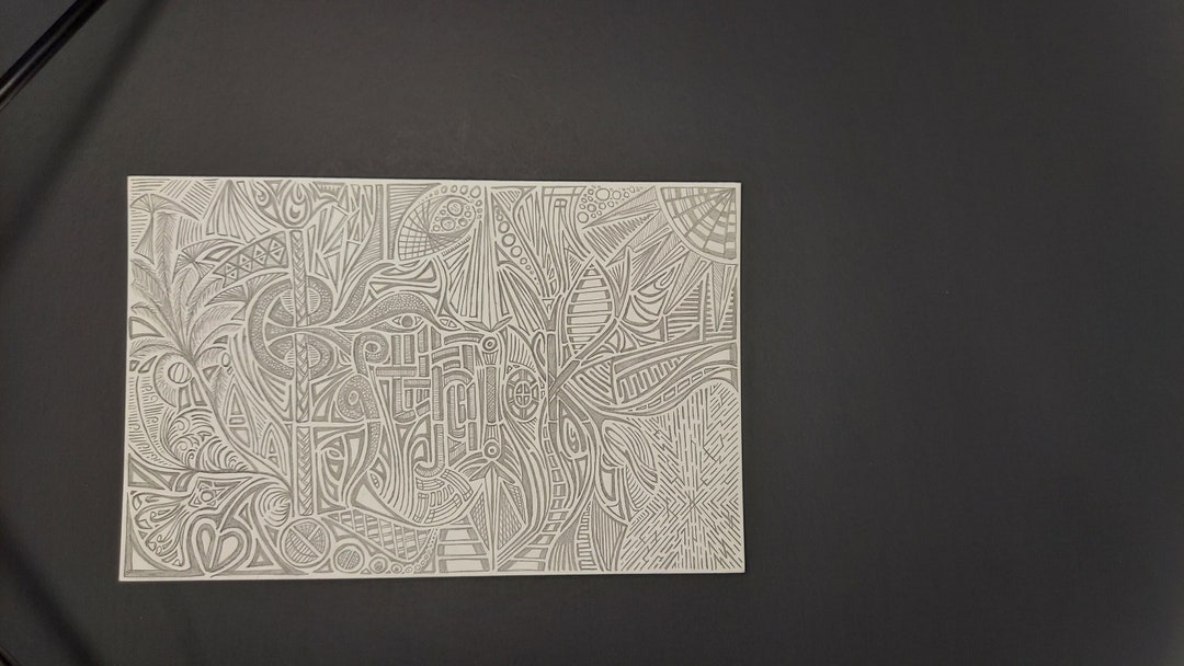 Zentangle Name Art - Etsy