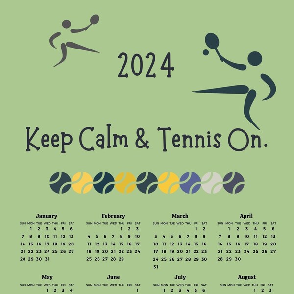 Tennis 2025 Calendar Etsy