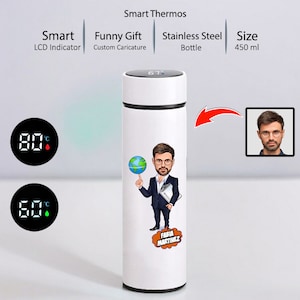 Funny Coffee Thermos for Men, 15oz Stainless Steel Water Bottle, Funny Gift for Men, Funny Tumbler for Men, Vacuum Thermal Flask, Travel Mug