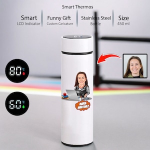 Funny Coffee Thermos for Women, 15oz Stainless Steel Water Bottle, Funny Gift for Women, Funny Tumbler for Women, Travel Mug for Women