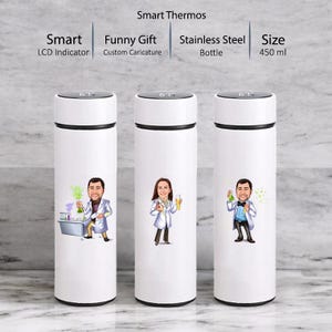 Chemist Insulated Stainless Steel Drink Bottle with Lid, Personalized Chemistry-Themed Gift for Mom, Dad Chemist or Future Chemical Engineer