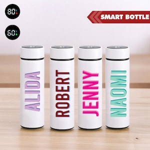 Personalized Shadow Name Tumbler Cup Customized Name Smart Thermos Thermal Bottle Party Birthday Gift Vacation Girls Trip Bachelorette