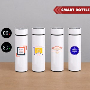 Custom Printed 15oz Tumbler with full color logo - Printed Stainless Steel Thermos - Logo on Travel Mug - Client Gifts - Full Color Logo