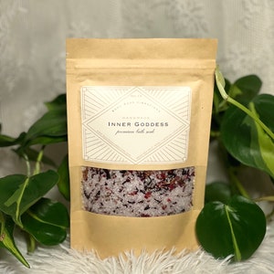 Handmade Inner Goddess Bath Soak, Dead Sea Salt, Rose & Lavender