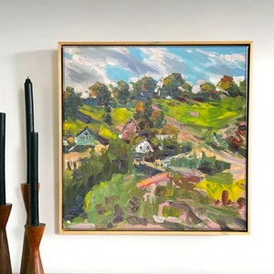 Oil painting on a stretcher &quot;View of Chernyk&quot;, Ukraine 2022.
