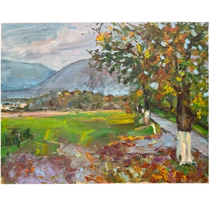 The picture &quot;Twilight&quot;, painted with oil paints on canvas. size 70 x 90 cm.