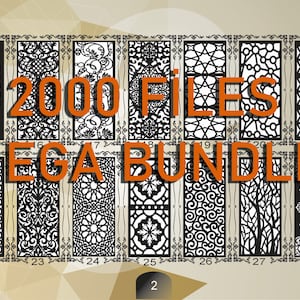 Geometric Vector Patterns Panel 2000 Mega bundle dxf files