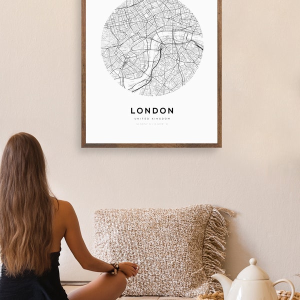 London city map print, 300dpi, London map print, United Kingdom city map print