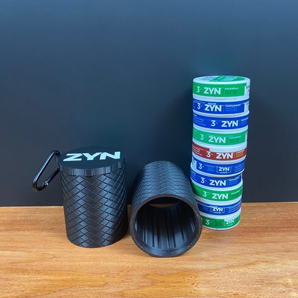 Zyn Can Travel Tube - Holds 5 Cans with ability to add additional capacity- Carabiner Lid Included