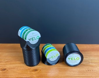 Velo Cup Holder - (V2) Screw Lid Cup Holder - Holds 5 cans in base and 4 on top