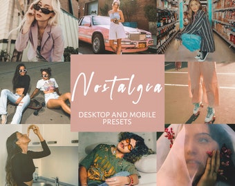 20 Nostalgia Desktop & Mobile Lightroom Presets | Nostalgic Magazine Presets | Nostalgia Old Time Presets | 1970&#39;s  Lightroom Preset