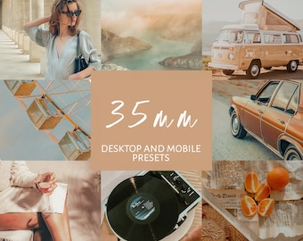 10 35mm Lightroom Desktop & Mobile Presets | Film Presets | Classic Vibe Presets | Vintage Camera Preset | Faded Film Preset Style