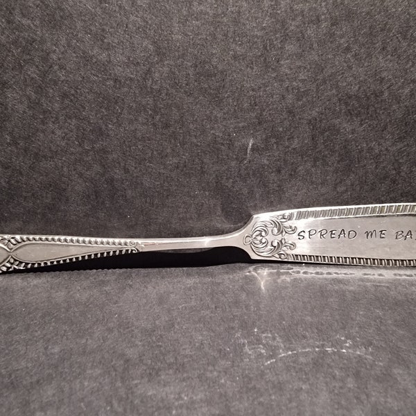 Spread Me Baby Vintage Silver plated Knife ... Jam, Marmite, Nutella, Body Paint is your choice. Approx 6.5" long