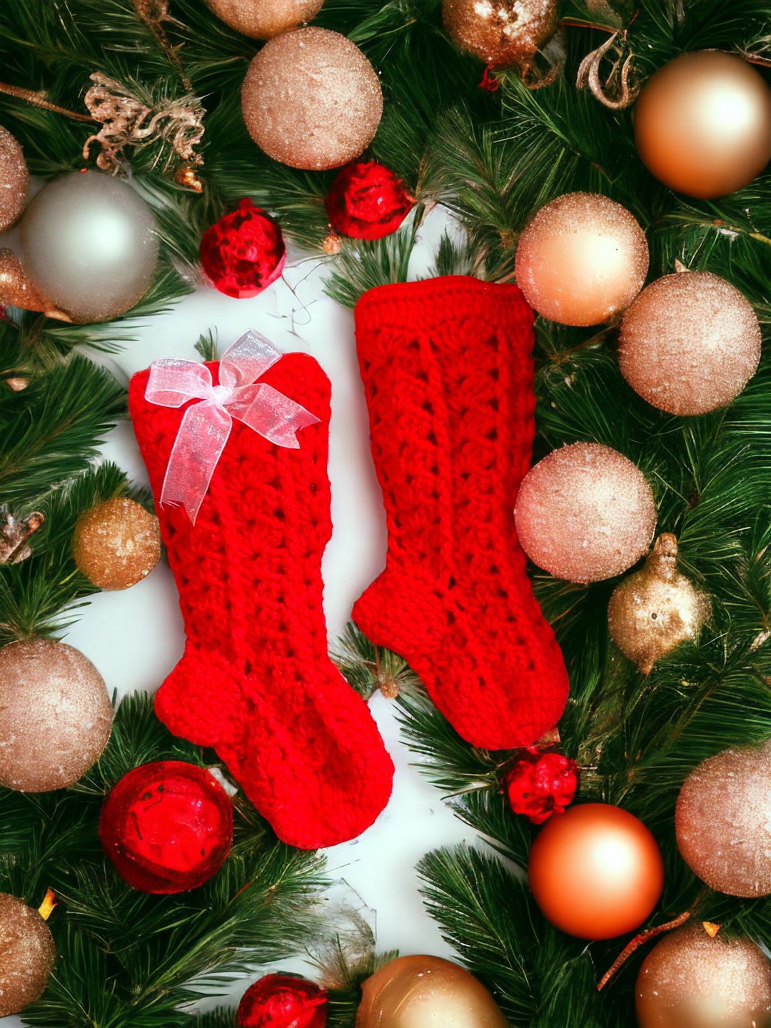 Crocheted Baby Knee High Socks Etsy