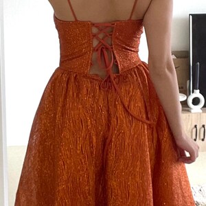 Robe de soirée robe cocktail orange image 4