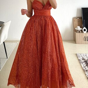 Robe de soirée robe cocktail orange image 1