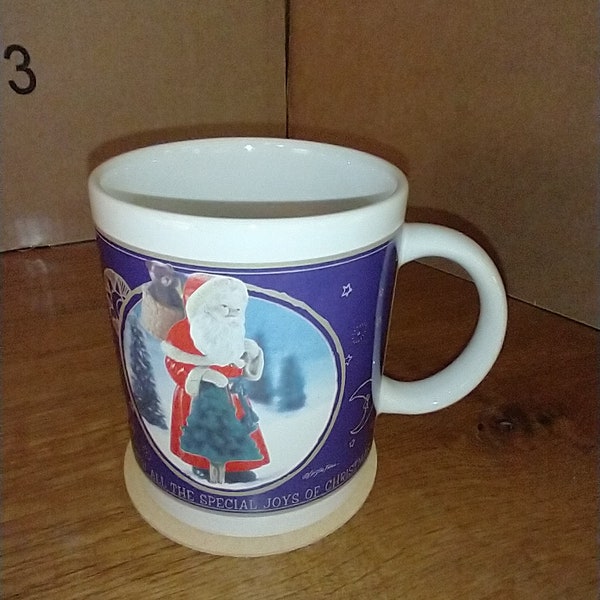 Vintage Wishing You All The Special Joys Of Christmas Coffee Mug, Lustre Fame