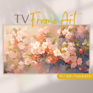 Marco de televisión Sakura, diseño de flor de cerezo japonesa para televisores LG, ideal para realzar el hogar y la sala de estar, realza el modo artístico del televisor.