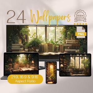 High Resolution Booklover Wallpaper Pack, Anime Scenic Ultrawide Backgrounds for Computer & Mobile, HD/4K Backgrounds for PC, iPhone, Tablet