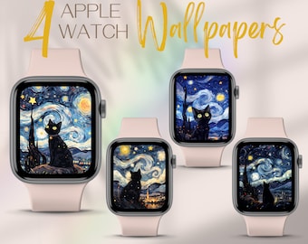 Apple Watch Face Set, Cat Apple Watch Wallpapers, Cute Watch Background, Aesthetic Apple Watch Face, Watch Face Cover, Smartwatch Wallpapers