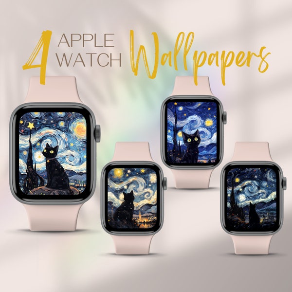 Apple Watch Face Set, Cat Apple Watch Wallpapers, Cute Watch Background, Aesthetic Apple Watch Face, Watch Face Cover, Smartwatch Wallpapers