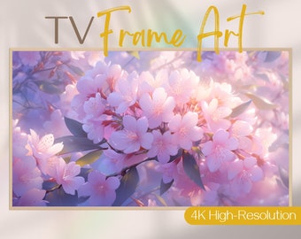 Sakura TV Art Mode Frame: Japanese Cherry Blossom Design (Digital Download)