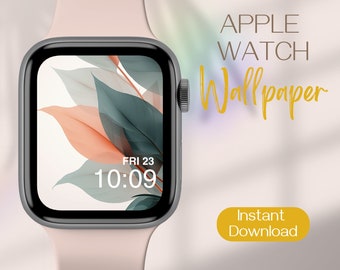 Apple Watch Wallpaper, Watch Face, Leaf Watch Face Plants Smartwatch Wallpaper, Tropical iWatch Wallpaper, Watch Background Smart Watch Face