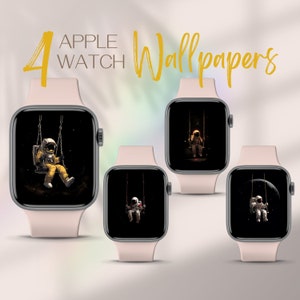 Fondos de pantalla estéticos para Apple Watch, fondo de pantalla minimalista para smartwatch, fondo de pantalla espacial para smartwatch, fondo de pantalla de astronauta para smartwatch, fondo de reloj