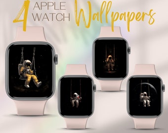 Aesthetic Apple Watch Face Wallpapers, Minimal Smartwatch Wallpaper, Space Watch Wallpaper, Astronaut Smart Watch Face, Watch Background