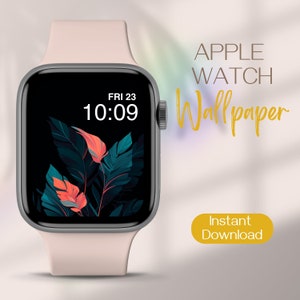Apple Watch Wallpaper, Watch Face, Tropical iWatch Wallpaper, Leaf Watch Face Plants Smartwatch Wallpaper, Watch Background Smart Watch Face