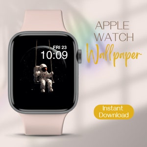 Fondo de pantalla estético para Apple Watch, fondo de pantalla minimalista para smartwatch, fondo de pantalla espacial para smartwatch, fondo de pantalla con astronauta para smartwatch, fondo para smartwatch