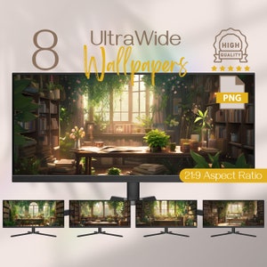 Anime ultrawide wallpaper lofi computer background, studio desktop wallpapers, widescreen wallpaper, ultra wide wallpaper desktop background
