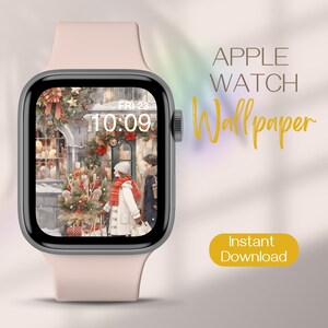 Christmas Apple Watch Wallpaper, Winter Smartwatch Background, Festive Apple Watch Face, Christmas Watch Background, Xmas iWatch Wallpaper