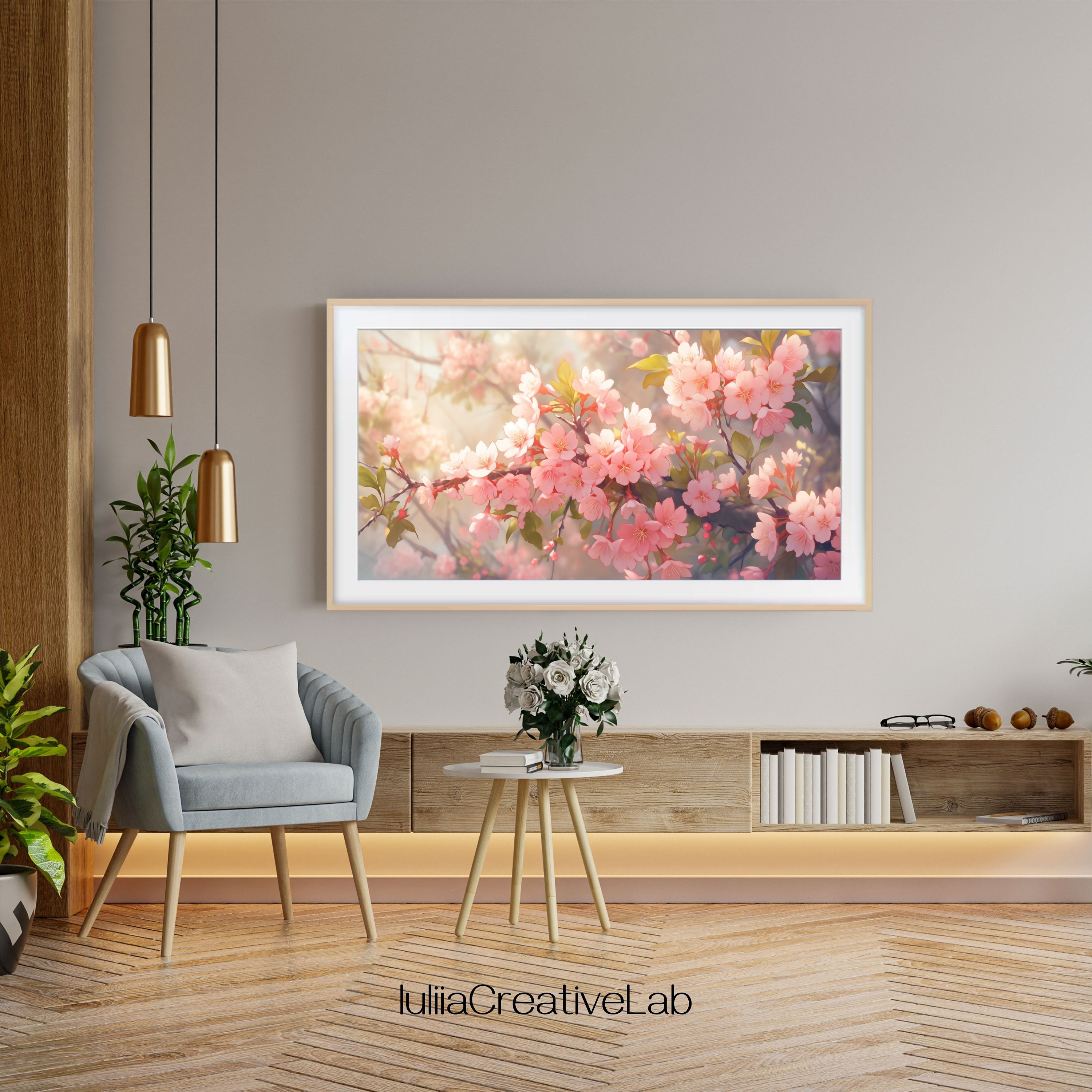 Cherry Blossom Television Picture Frame - 4K HD Samsung TV Art Mode ...