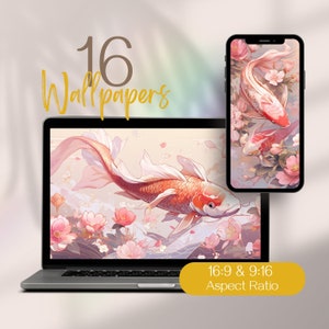 Pink Desktop Wallpaper, Aesthetic Wallpaper, Pink Aesthetic Desktop Wallpaper, Anime Laptop Wallpaper, Fish PC Wallpaper, Desktop Background
