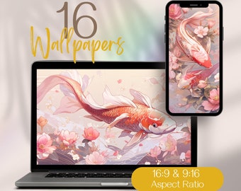 Pink Desktop Wallpaper, Aesthetic Wallpaper, Pink Aesthetic Desktop Wallpaper, Anime Laptop Wallpaper, Fish PC Wallpaper, Desktop Background