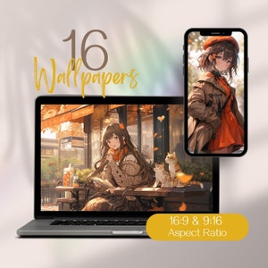 Anime Fall Computer Wallpaper, Fall Desktop Backgrounds, Kawaii iPhone Wallpaper, Autumn Wallpaper, Cute Macbook Wallpaper, Phone Wallpaper