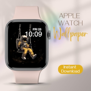 Fondo de pantalla estético para Apple Watch, fondo de pantalla minimalista para smartwatch, fondo de pantalla espacial para smartwatch, fondo de pantalla con astronauta para smartwatch, fondo para smartwatch