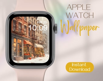 Christmas Apple Watch Wallpaper, Xmas iWatch Wallpaper, Winter Smartwatch Background, Festive Apple Watch Face, Christmas Watch Background
